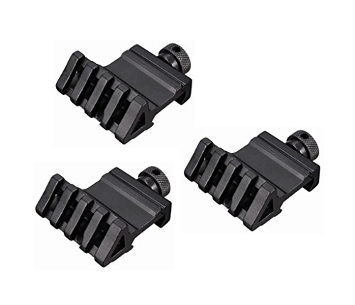 3 Pack 45 Degree Angle Tactical Scope Mount Aluminum Offset 4 Slot Side Rail RTS Airsoft 45mm 20mm Picatinny Weaver Laser Base Adapter