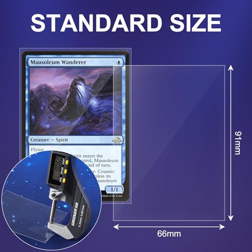 1600 Count Card Sleeves for Trading Cards, Clear Penny Sleeves 66 x 91mm, Soft Card Protectors, Acid-Free & Non-PVC Card Sleeves for MTG, TCG, Baseball Cards, Sports Cards & Game Cards — view 2