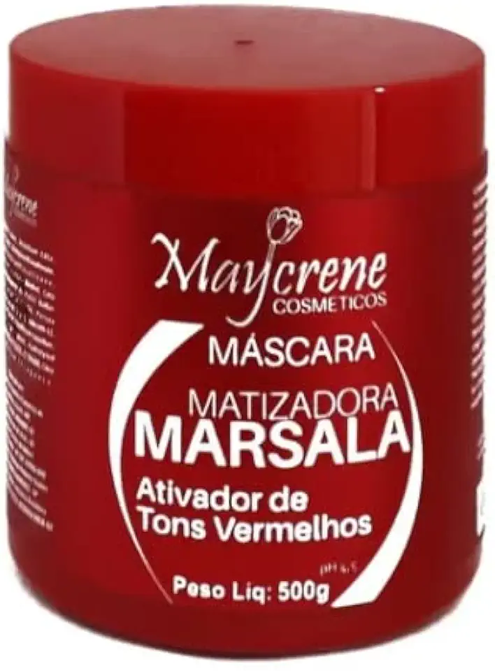 Máscara Matizadora Marsala Ativador de Tons Vermelhos 500g Maycrene…