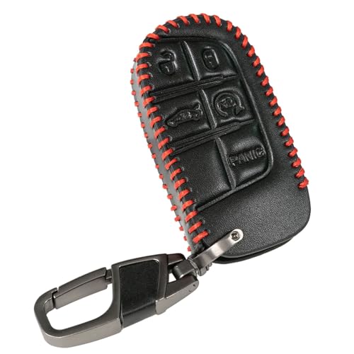 Étui Clés Télécommande pour Dodge Silicone Souple Haute Résistance avec Anneau