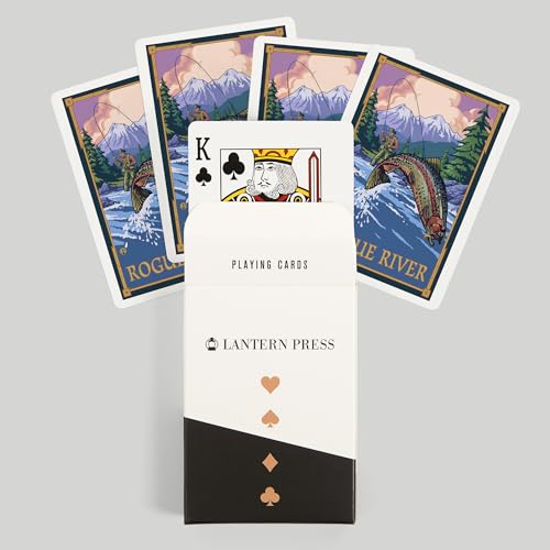 Lantern Press Rogue River, Oregon, 52 cartas póker miniatura 6