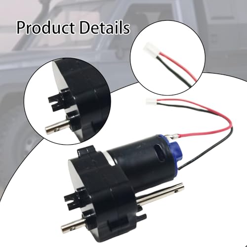 kowaku Metal Gearbox with 370 Motor Spare Part Easy to Install Toy Vehicle Accessories 1/12 RC Car Parts for MN82 MN99S V2, Black - Thumbnail 4