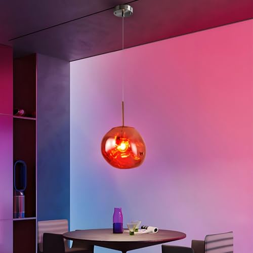 Lámpara colgante de lava para escaleras y pasillos con luz acogedora