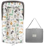 Babynest Babynestchen Neugeborene 0-24 Monate, Baby Nestchen Tragbar Nestchen Baby Waschbar mit Verstellbarem U-Fußsack,Tragbar & Verwandelt Sich In Rucksack,Baby Erstausstattung Neugeborene