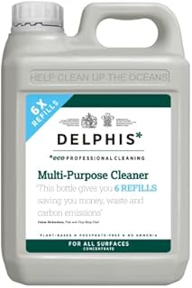 Delphis Eco Multi-Purpose Cleaner - Plant-based, Vegan General Cleaning Spray, Free from Fragrances, Chlorine and Phosphates, EU Ecolabel Accredited, 2 Litres