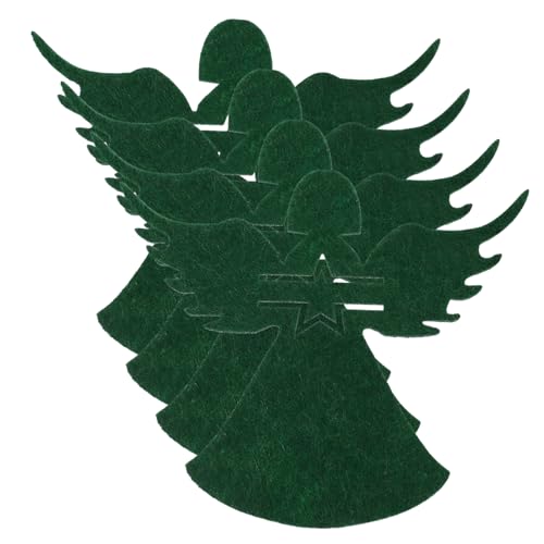 Ciieeo Porta Cubiertos Navideño Porta Cubiertos Para Fiesta Bolsa De Cubiertos Con Forma De Ángel De Navidad De 4