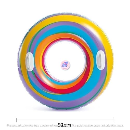 Image of Swirly Whirly 36IN Inflatable Swimming Rings for Summer Fun |Swim Tube for Kids 9+| Round Pool Float for Beach Party, Lake for Adult| Water Safety Floater with 2 Handles- Pack of 1