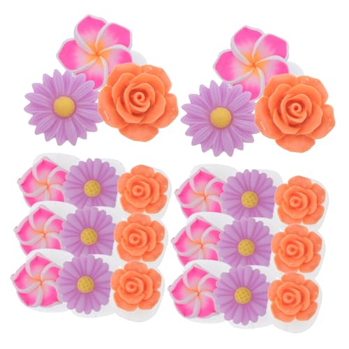 FOMIYES 24pcs Flower Toe Nail Separators Soft Silicone Toe Separator for Nail Polish and Pedicure for Bunion Relief