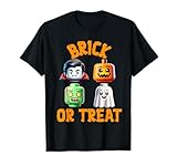 Building Bricks Halloween Costume Brick or Treat Monsters T-Shirt