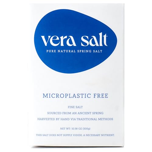 Vera Salt Fine Spring Salt – 300g Pack – Hand‑Harvested White Crystals from Spain – Fine Texture with Natural Minerals - Plastic-Free Packaging - Microplastic-Free Salt