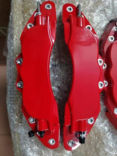 2 Stück Auto Bremssattel Abdeckung Für Audi A3 Cabrio (8P) 2008-2013, Bremssattelabdeckung Auto Disc Bremssattel Abdeckungen Vorn Hinten Auto Kit,Large