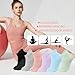 loudashuaiqi Yoga Accessories Pilates Socks Non Slip Barre Socks for Women (Grey/Black/Pink)
