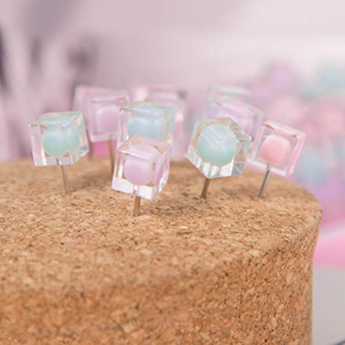 STOBOK 80pcs Pinos Push Thumb Tacks para Tabuleiro de Boletim de Fotografias de Parede ou Placas de