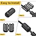 uxcell 12 Pcs Ferrite Filter Ring Core RFI EMI Noise Suppression Cable Clip ID 5mm 0.2Inch Regular Styles for Electronic Devices, Industry, Black