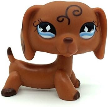 kenven Rare Littlest Pet Shop #640 Brown Dachshund Dog Puppy Diamond Eyes Animal LPS