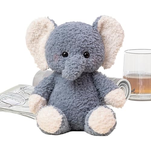 Muñeco Elefante De Peluche,Adorable Muñeco Animal de Felpa,Decoración De Cama Peluche Elefante - Para Dormitorio Guardería Aula Recompensas Accesorio Para Fotos Cumpleaños San Valentín Año Nuevo