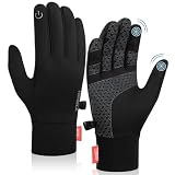 Tmani Handschuhe Herren Damen Thermohandschuhe Winddichte Wasserabweisende Handrücken Winterhandschuhe Touchscreen Warme Fahrradhandschue Laufhandschuhe rutschfeste Sporthandschuhe