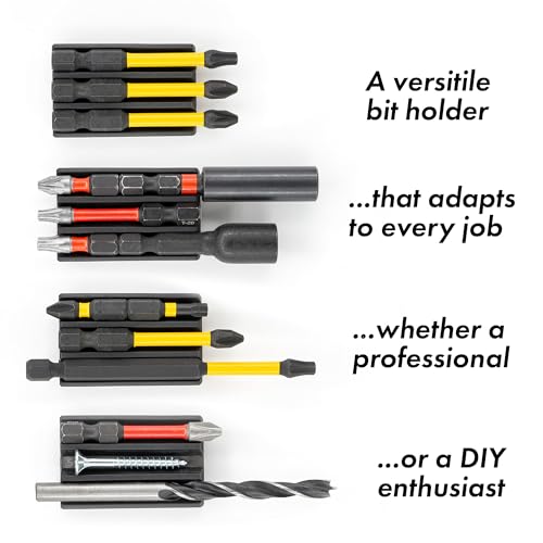 Simon Tools Magnetic Bit Holder for Impact Drivers and Drills - Super Strong Adhesive - Drill Accessory That Fits Most drills: Dewalt, Makita, Klein, Bosch and Milwaukee Bit Holder - Image 3