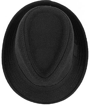 Chapéu Fedora Masculino Anos 20 Anos 20 Preto Gangster Trilby Boné