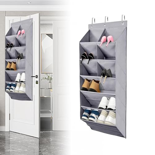 Fesatccoz Étagère à Chaussures Suspendue en Tissu Oxford, Organisateur de Chaussures Peu Encombrant Porte avec 9 Poches Armoire à Chaussures Suspendue pour Camping-Car Chambre d'Enfant et Plus