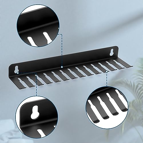 Sumnacon Wall Mounted Cable Hanger and Organizer, 13 Cable Slot Cable Hanger,Iron Cable Rack-Slots Width from 6 to 9mm for Cord Management,Black by Sumnacon - Image 4