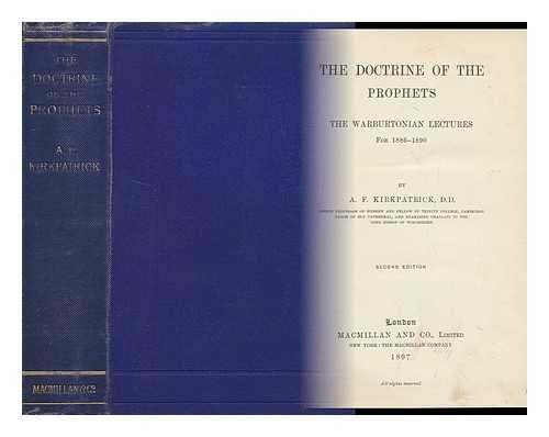 The doctrine of the prophets: The Warburtonian ... B00086UQXC Book Cover