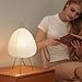 TONGNIDA Japanese Rice Paper Lamp Bedside Table Lamps for Living Room,Paper Lantern Light,Japanese Decor Akari Noguchi Lamp with Button Switch,17INCH Japandi Tripod Lantern Lamps for Desk,E26 Base