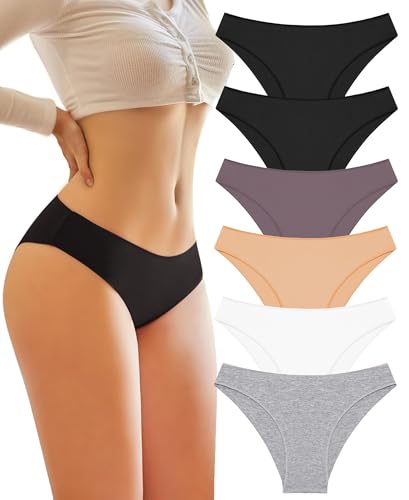 BeReady Mutande Donna Cotone Slip Donna Seducente Cotone Intimo Set Mutandine a Vita Bassa Bikini Underwear Pacco da 6