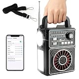 3 posibilidades recargables: esta radio solar retráctil se puede cargar mediante manivela, luz solar y puerto de carga USB, y la radio solar retráctil incorporada de 1200 mAh puede proporcionar luz o tiempo de radio. Mantenga su teléfono o tableta siempre encendido. Puede cargar con este cargador en cualquier momento para garantizar su seguridad.