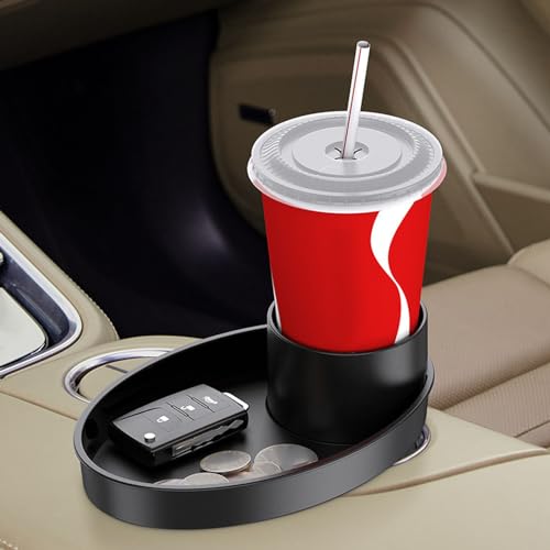 Image of Keenso Car Seat Snack Tray,Portable Travel Rotating Cup Holder Plate for Car Seats, Booster,Stroller (#11)