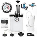 BELEY 3L+1L Kit de Purge de Freins Manuel avec Manomètre, Purgeur de Liquide de Frein Automobile avec Universel, 53/55/58/77 mm Maître Cylindre Adaptateurs