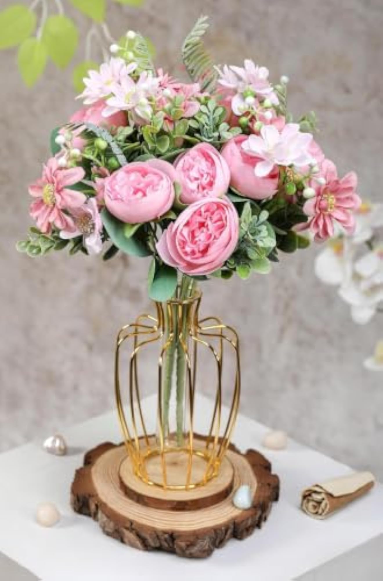 Artificial Multiflora Rose Flower Stick for Home Decor