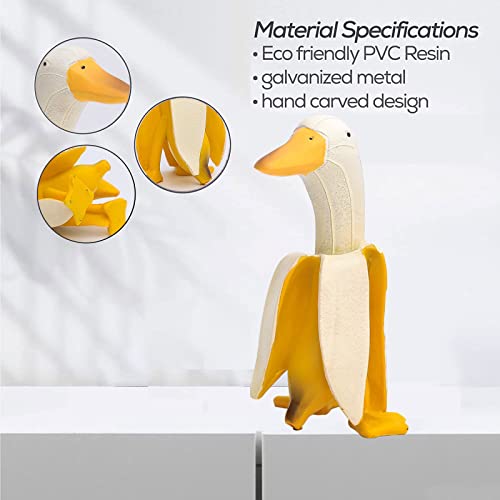 Banana Duck Decor - Creative Resin Sculpture,Novelty Art Statue For Garden Yard Outdoor Housewarming Garden Gifts Funny Birthday Gift To Friends 6 In * 3 In (Yellow) #TOP3