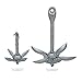 Extreme Max 3006.6542 BoatTector Galvanized Folding Anchor - 1.5 lbs.