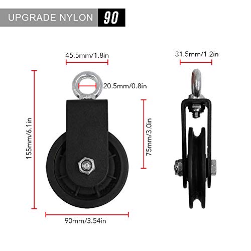 Polia, Andoer Polia de rolamento Roda tipo U Polia giratória Roda de tração pesada com rolamentos du