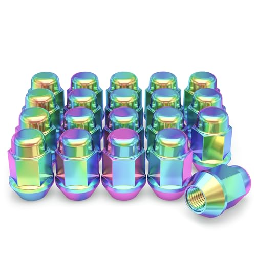 White Knight 1704SNEO-20AM Neo Chrome 1/2"-20 Bulge Acorn Lug Nuts, 20 Pack
