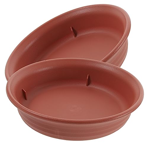 NULYLU Durable Resin Planter Saucers Plant Coasters Flowerpot Trays for