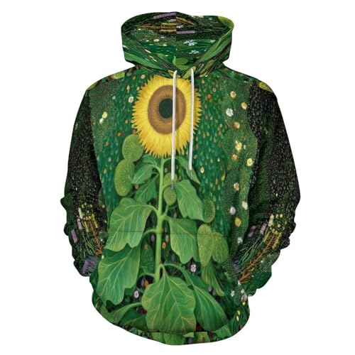 Sweatshirt homme tournesols Klimt pour rompre la monotonie des pulls classiques sombres