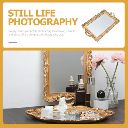 Plateau miroir or portable élégant pour l'hôtel et maison - 8