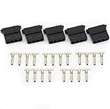 CRJ Female 4-Pin Molex PC Power Connector Kit, Set of 5