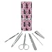 Wacky Pineapples Pattern Stainless Steel Manicure Pedicure Grooming Beauty Care Travel Kit
