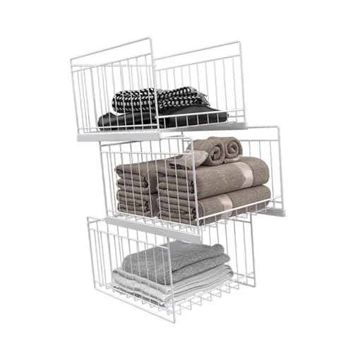 Paniers coulissants pour placard cuisine et bacs empilables acier