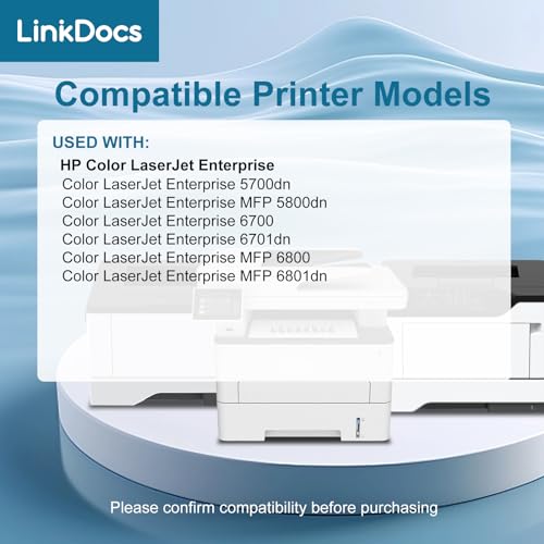 Image of LinkDocs 213Y W2130Y W2131Y W2132Y W2133Y Extra High Yield Toner Compatible with HP Enterprise 5700 MFP 5800 6700 6701 6701dn MFP 6800 6801 X55745 X57945 X654 X677 Printers (4 Pack)
