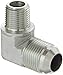 Eaton Aeroquip 2024-8-12S 90 Degree Male Elbow, JIC 37 Degree & NPT End Types, Carbon Steel, 1/2 NPT(m) x 3/4 JIC(m) End Size, 3/4" Tube OD, 1/2" Male Pipe Size
