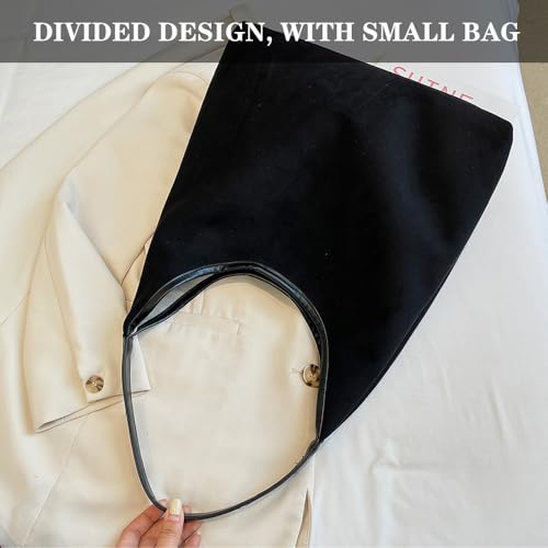 Image of Suede Hobo Bag for Women - Brown Retro Slouchy Purse - 2025 Upgrade New Fall Collection