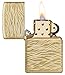 Zippo Luxury Waves Design Armor Tumbled Brass Pocket Lighter