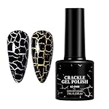 Crackle Nail Polish, 7ml Gel Crackle Polish Oil, Quick Drying Crackles Effect Gel Polish, Long-lasting Air Dry Nail Arts for Home Salon Women Gift