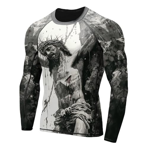 Desantiago Rash Guard Print 3D Never Fade Compression Shirt Gift On Birthday, Mens Rash Guard Long Sleeve