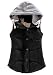 Produktbild Onsoyours Damen Weste Übergang Parka Outdoor Weste Übergangsjacke Steppweste Mit Abnehmbarer Kapuze A Schwarz XL