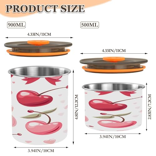 Contenedor hermético para café al vacío Qilmy 900ml acero inox miniatura 3